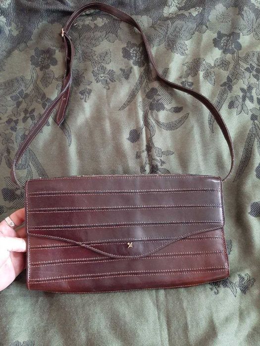 Сумка Maddison и клатч Assima натуральная кожа, коричневый цвет