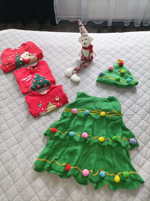 Zestaw świąteczny dla dziewczynki roz 92