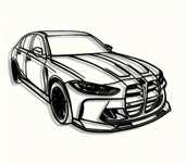 Ozdoba na ścianę BMW M3 competittion