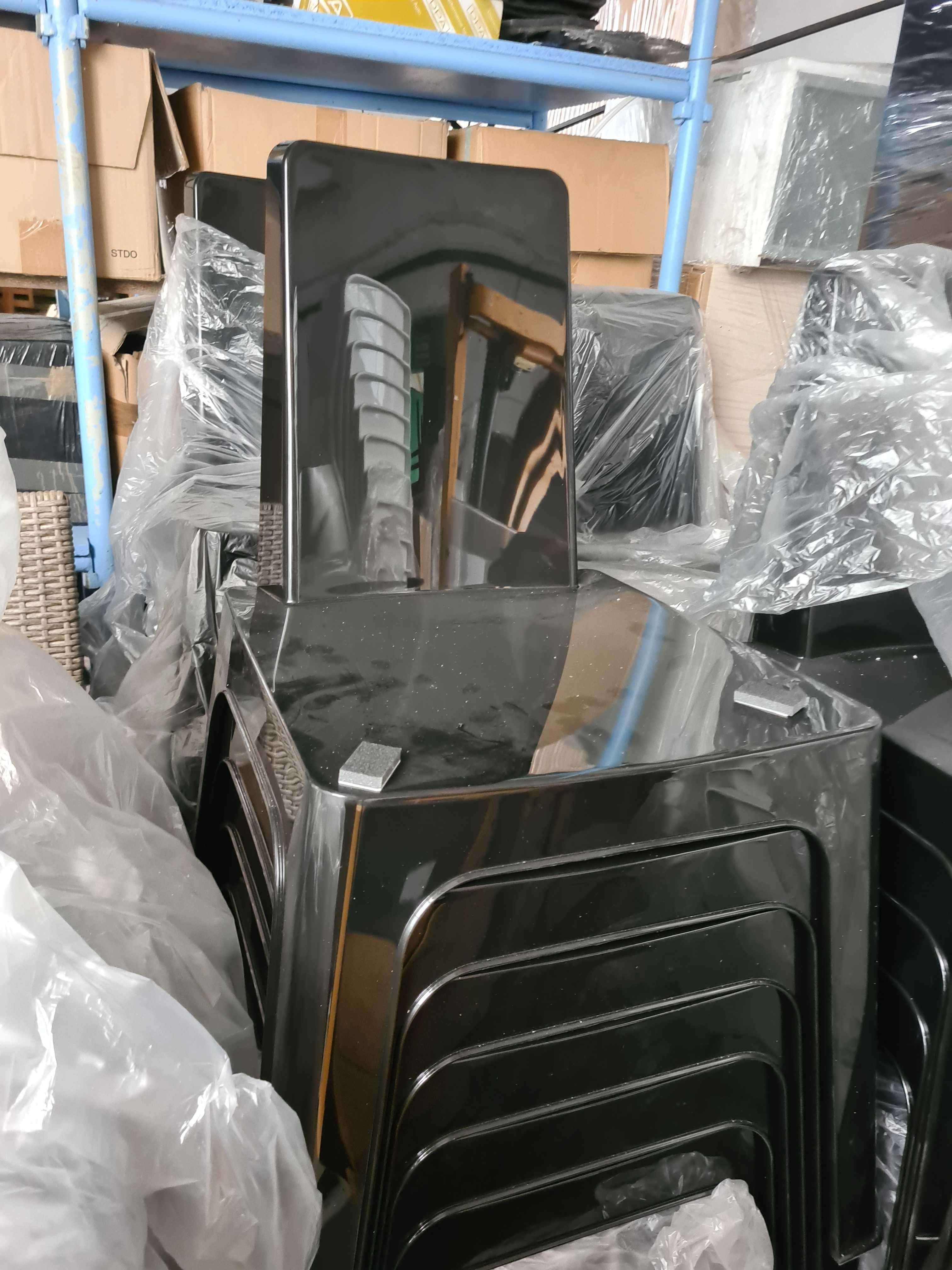 SUPER ! krzesła do salonu lub na taras, nowe, czarne i białe