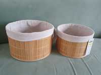 Dwa pudełka bambusowe