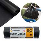 Worki 60l czarne super mocne 10sztuk