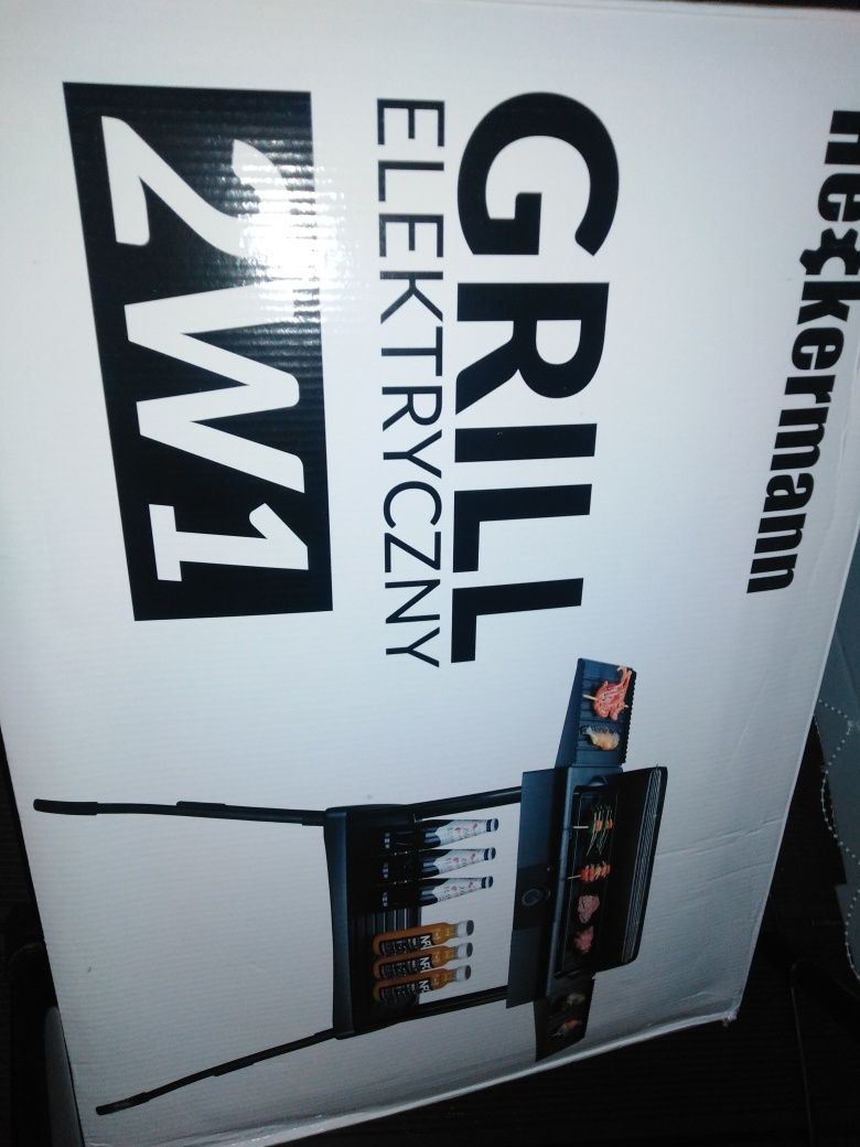 Elektryczny stojący  grill żeliwny 2200W 2w1