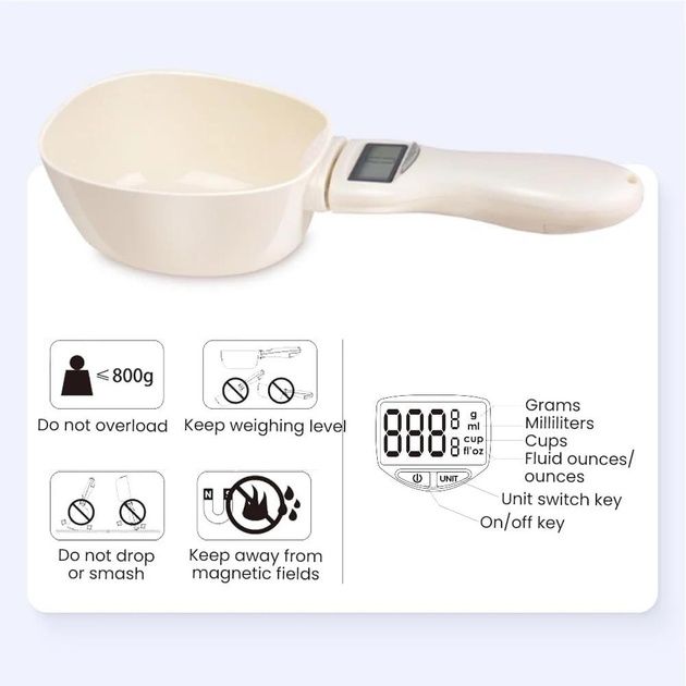 Електронна мірна ложка для зважування Measure Spoon бежева