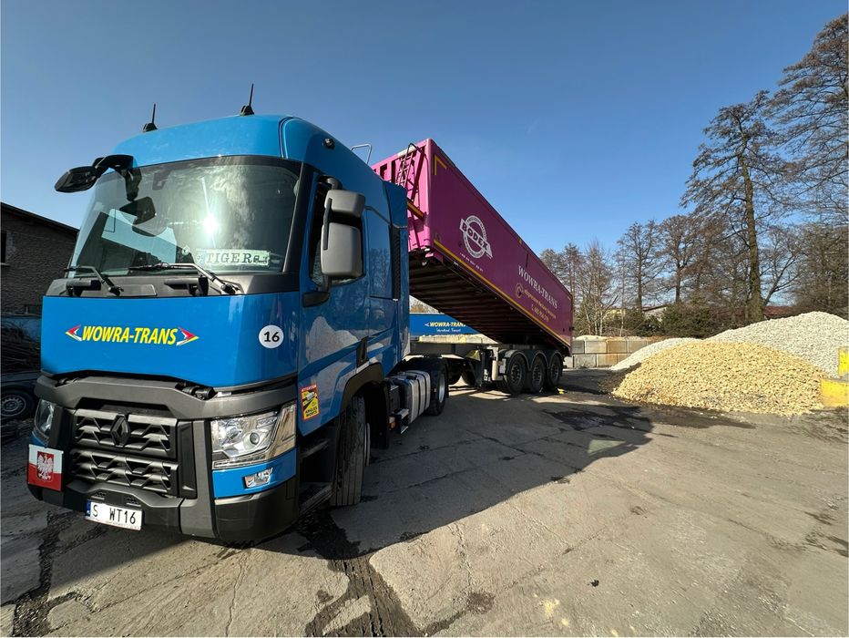 Wynajem wywrotki ,usługi wywrotką ,czteroośka ,wysyp ,Śląsk , burta