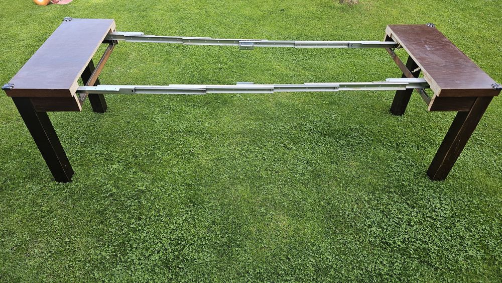 Stół do jadalni składany  70cm do 280cm prowadnice