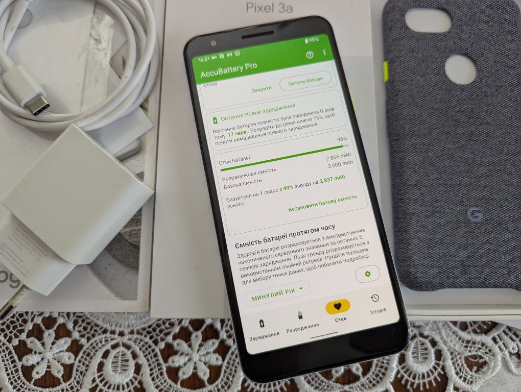 ІДЕАЛ Google Pixel 3a 4-64Gb/2-Sim/NFC/Без Вигорання/Комплект