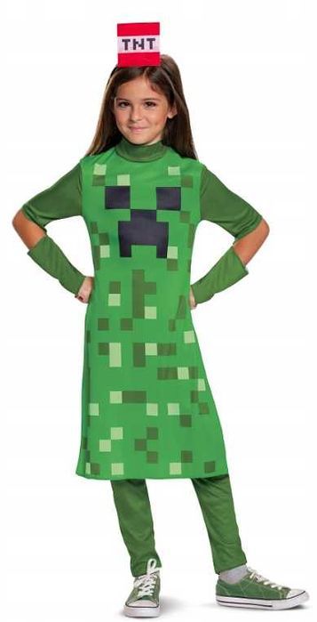 Strój kostium Creeper MINECRAFT karnawał 7-8 lat nowy