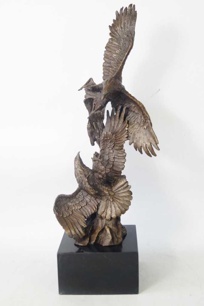 Dwa orły z brązu rzeźba DYNAMICZNA FIGURA figura z brązu