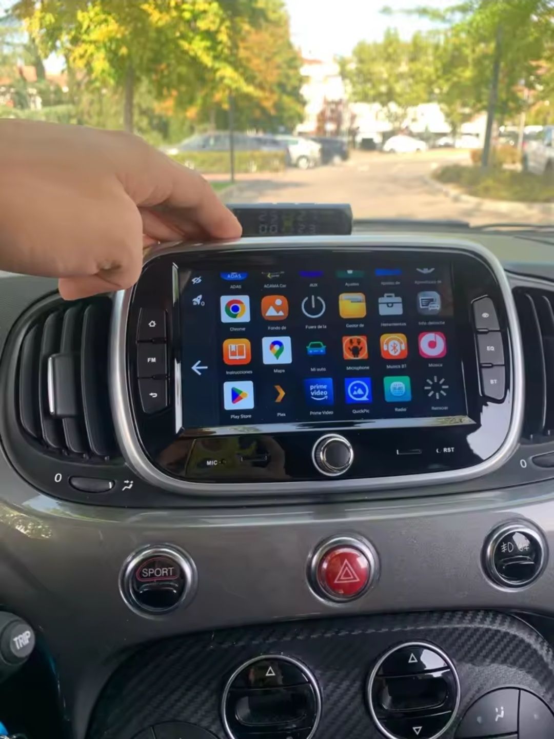 Rádio Fiat 500 4/64GB Android com GPS (Novo)