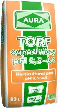 Torf ogrodniczy ph 3,5-4,5 Aura HolLas 80L torfy ogrodnicze ph 5,5-6,5