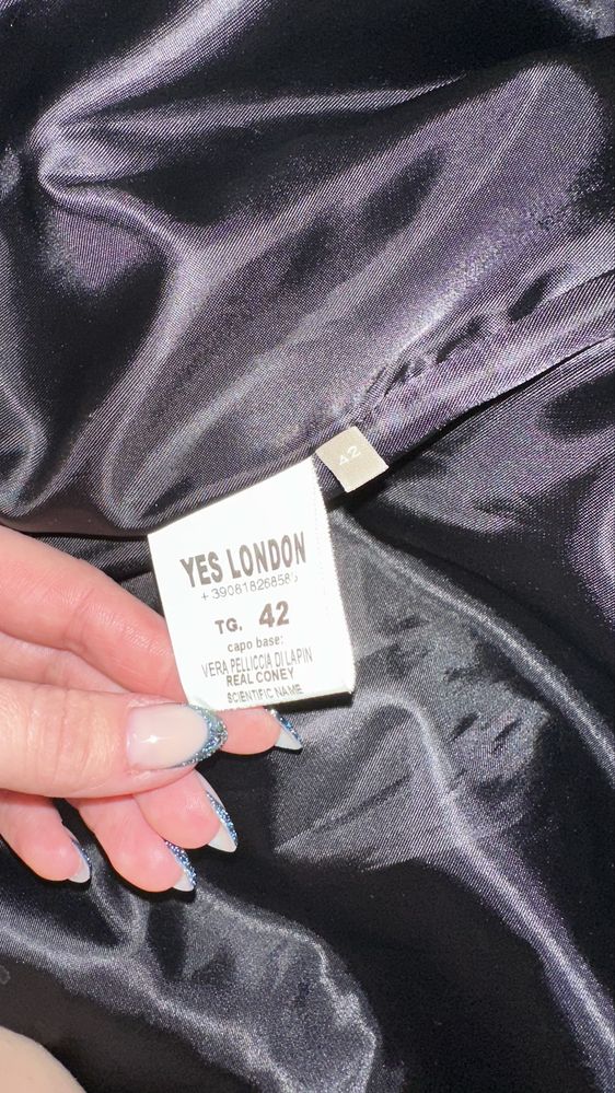 Yes London р.42 брендовая шуба жилетка безрукавка рекс шиншилла