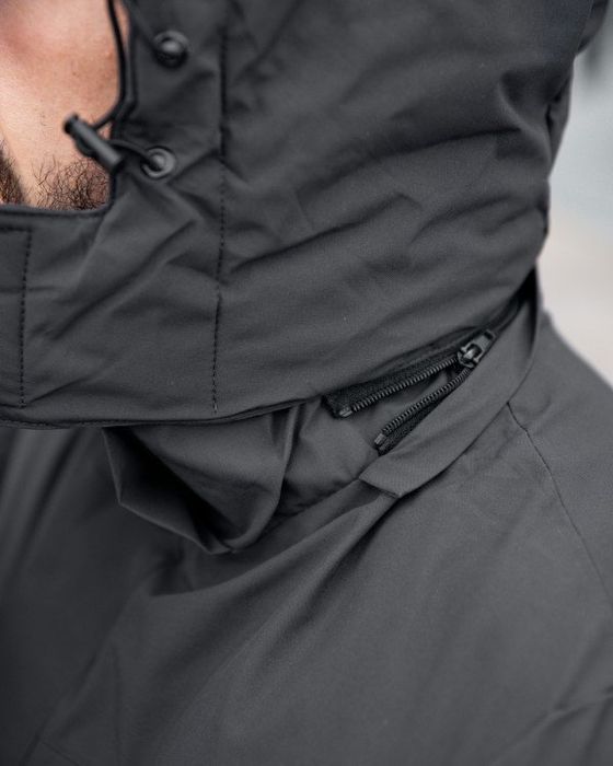 куртка чоловіча з капюшоном графіт демісезон зима/мужская куртка серая