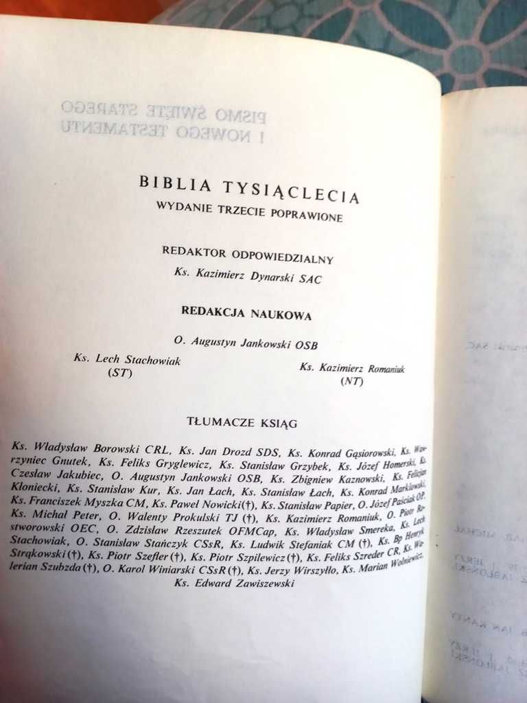 Pismo Święte Starego i Nowego Testamentu - Pallottinum 1980
