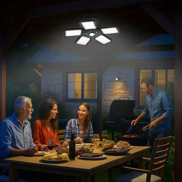 Lampa Solarna Wewnętrzna Zewnętrzna LED z Czujnikiem Ruchu do Garażu