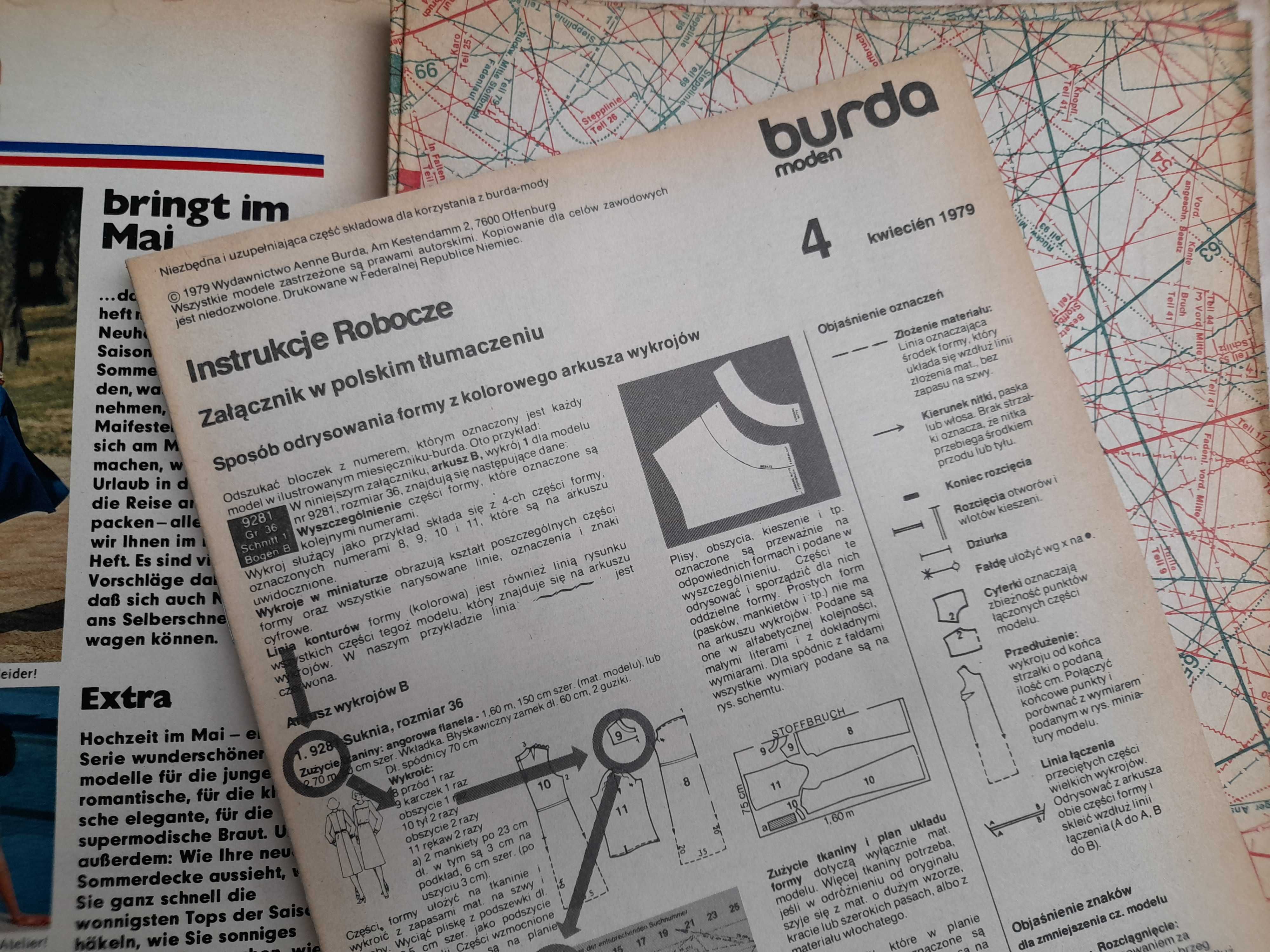 BURDA Moden + polskie instrukcje rok 1979
