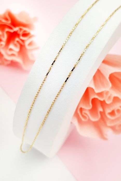 Złoty łańcuszek splot fantazyjny