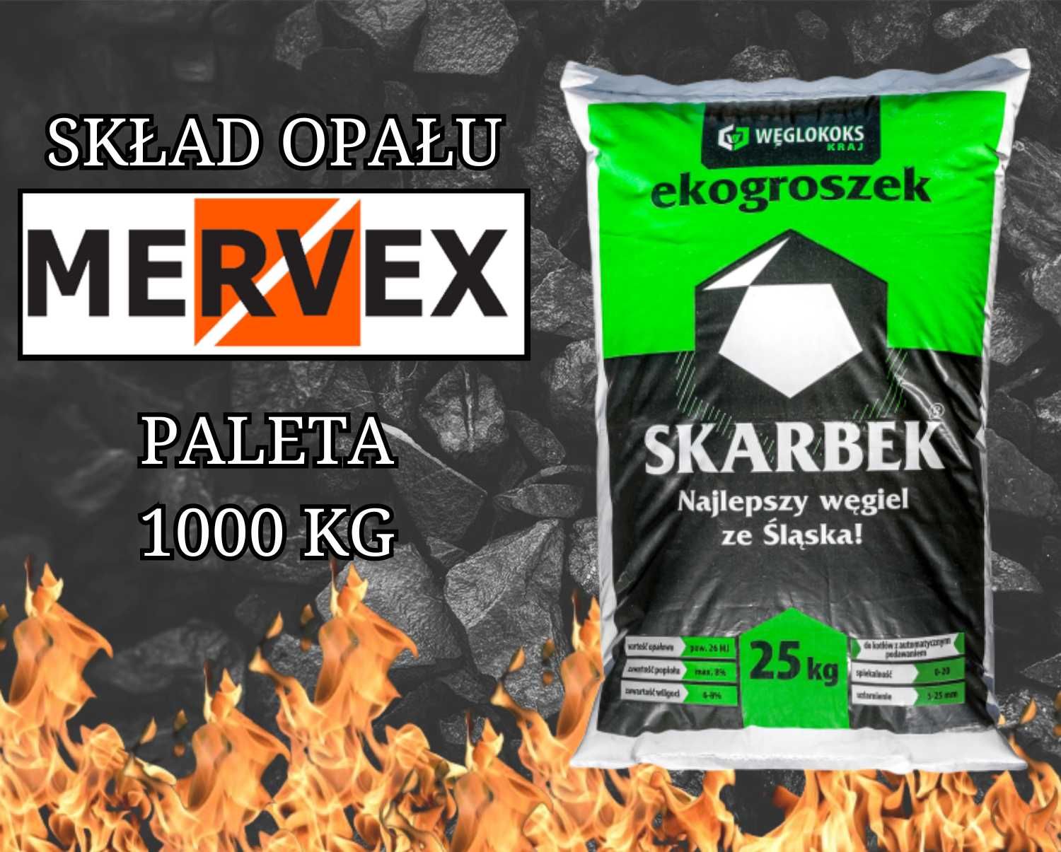 OBNIŻKA CENY! Węgiel Groszek Premium Skarbek Bobrek -Możliwy dowóz