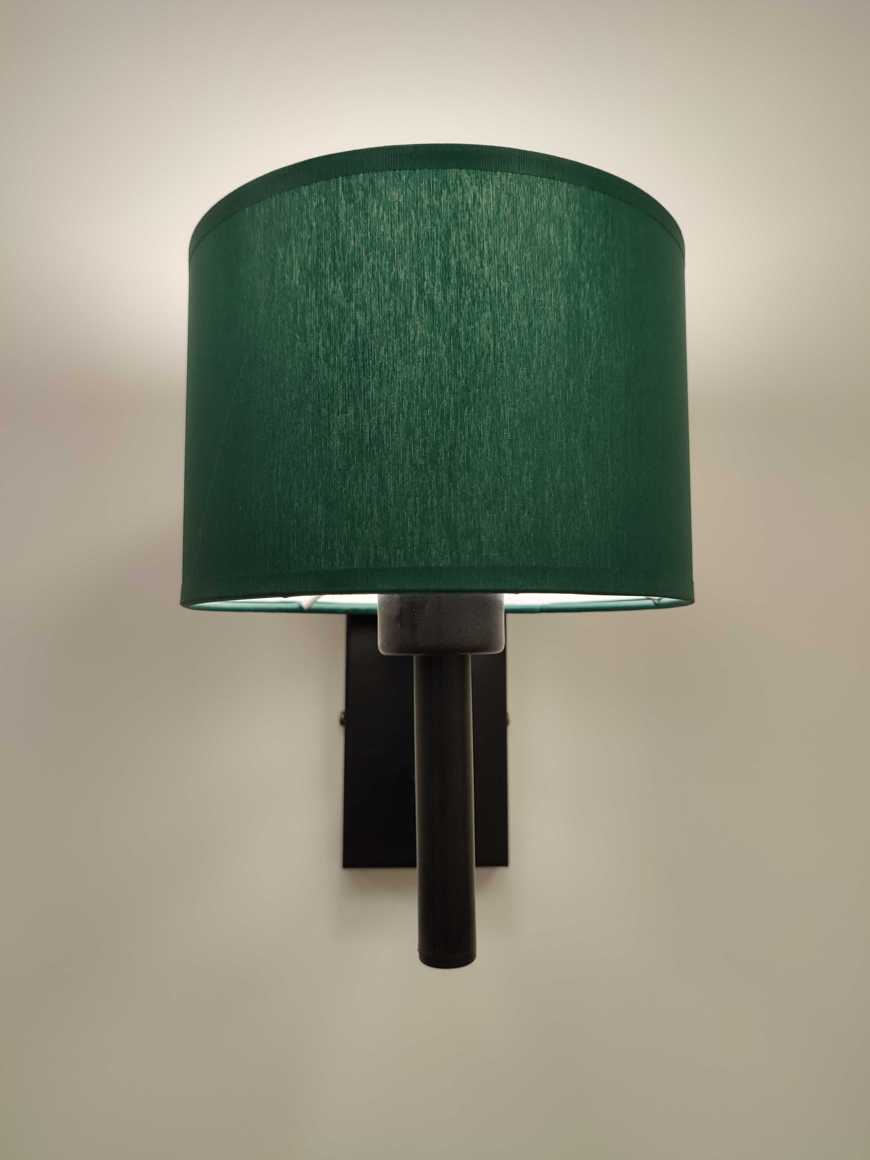 kinkiety GRAND lampa ścienna abażur butelkowa zieleń 3szt