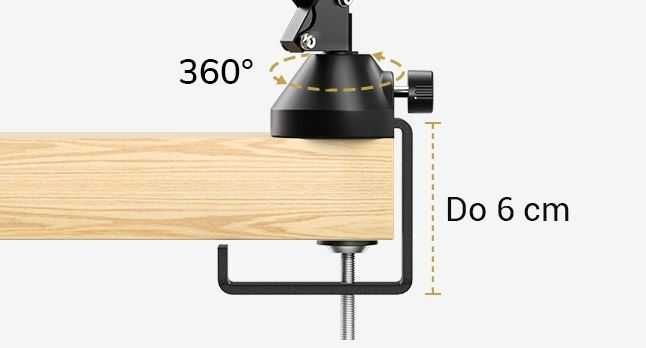 Ramię lampa pierścieniowa z uchwytem do slefie 10 cali TRL-20 PRO