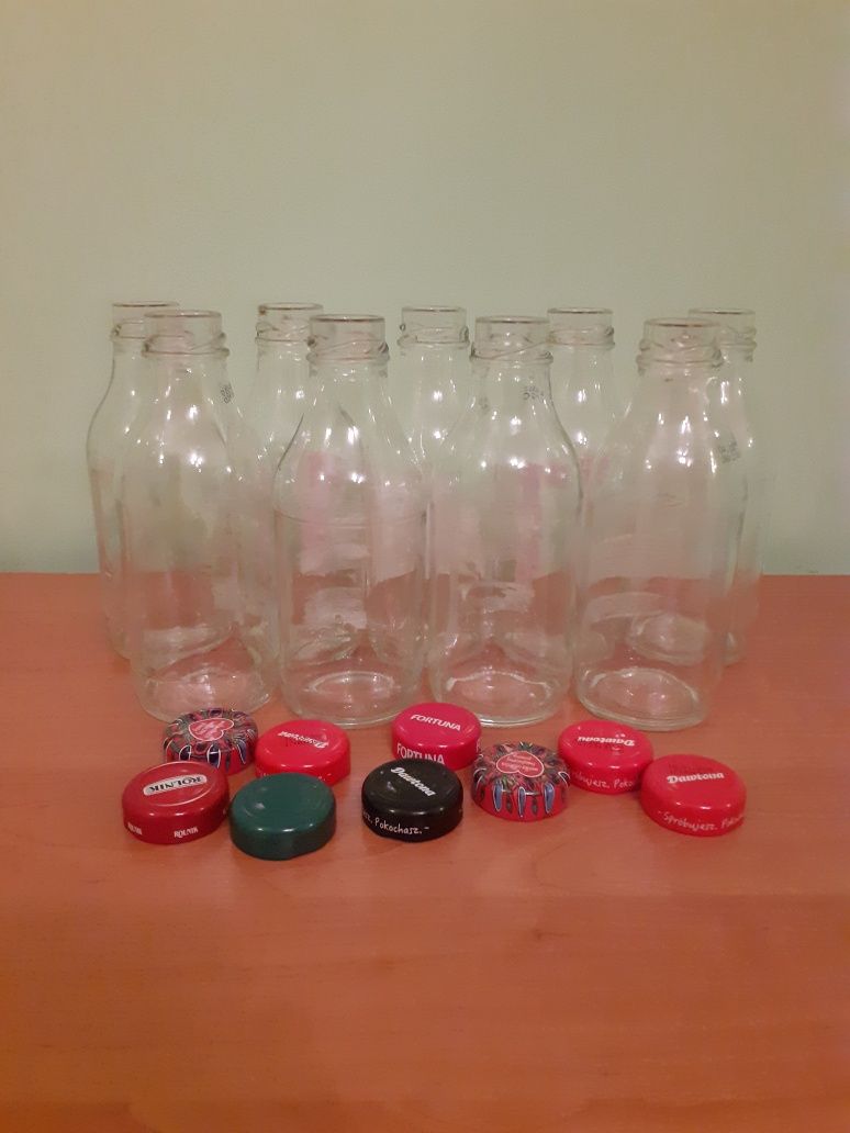 12 szklanych butelek 300 ml