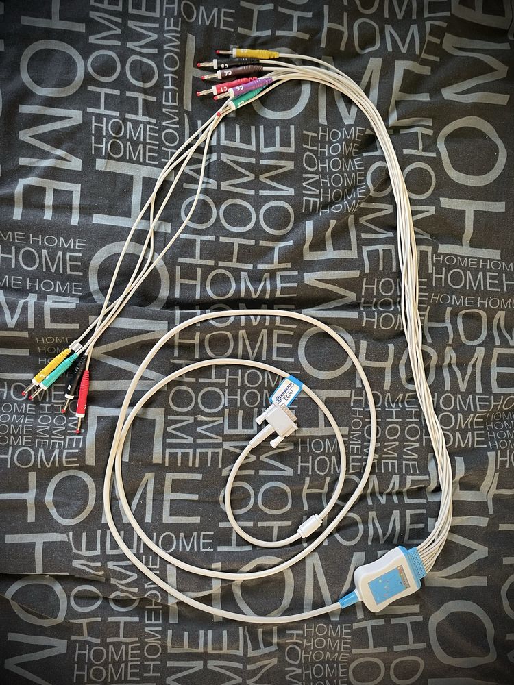 Кабель для ЭКГ (10-отведений, 15 pin) — банан 4 мм | ECG patient cable