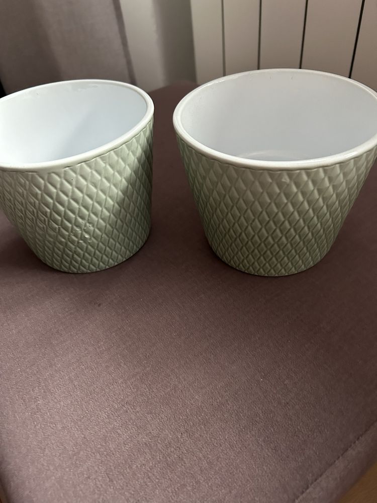 Osłonki ceramiczne do storczyków 3szt.nowe