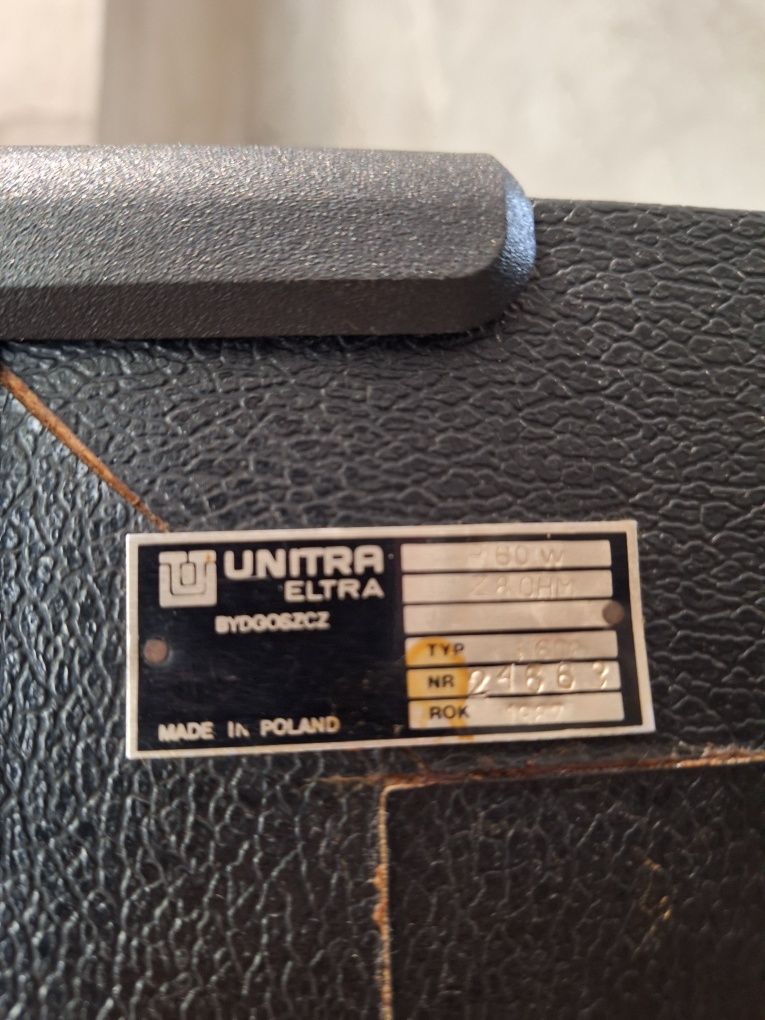 Zestaw nagłośnienia Eltron 100U kolumny wzmacniacz Unitra PRL zabytek