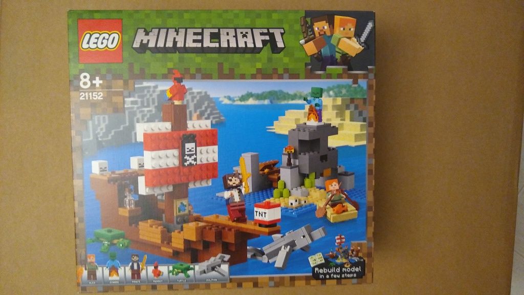 LEGO Minecraft 21152 A aventura do Barco Pirata - SELADO