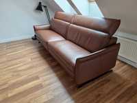 Sofa  skorzana  skóra  naturalna wypczynkowy  relax elektryczny