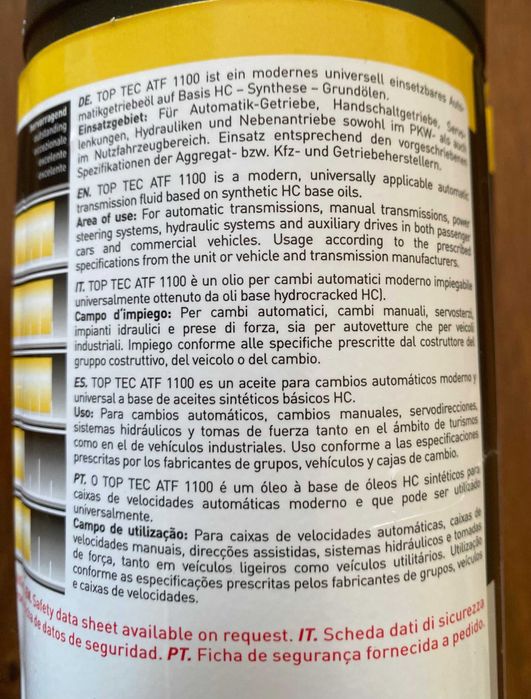 Fluido para caixa automática Liqui Moly ATF1100