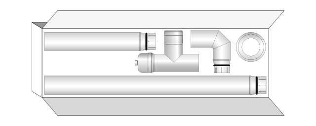 Zestaw podłączeniowy kominowy do pieca pelletowego fi80 ALA Pellet