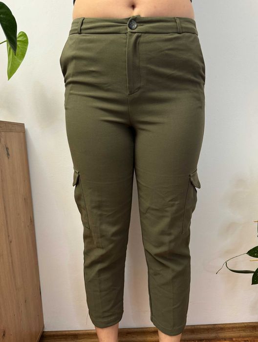 Spodnie materiałowe cargo bojówki khaki moro Only rozmiar L 40