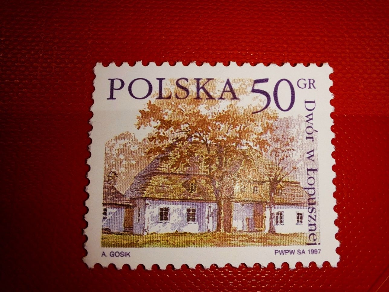 Znaczek pocztowy Dwór w Łopusznej 1997