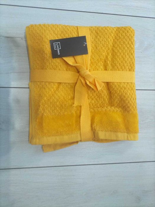 Ręcznik frotte żółty 50x90