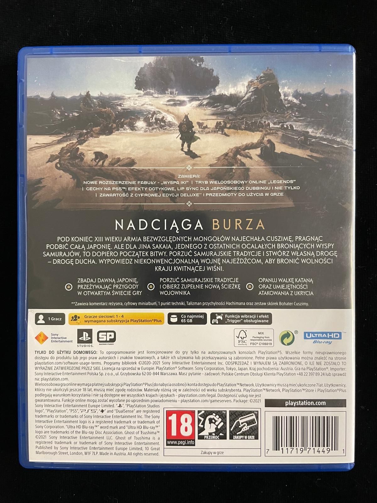 Ghost of Tsushima Director's Cut PL Dubbing po polsku na PS5 BDB stan