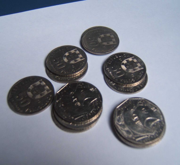 Moedas de 50 Escudos, Cupro-Níquel 1987/88/89