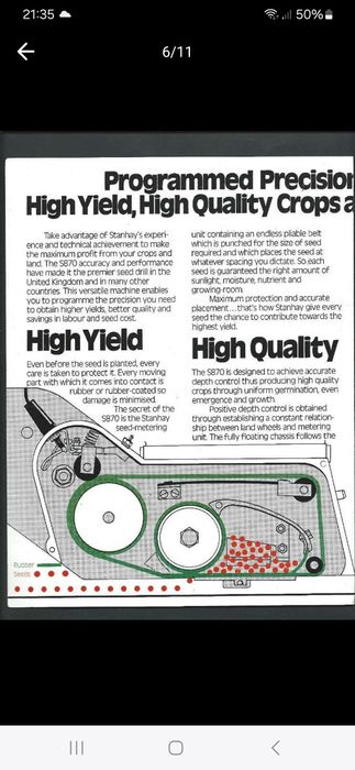Siewnik precyzyjny punktowy do warzyw ziół Buraczka Stanhay S870 6cio
