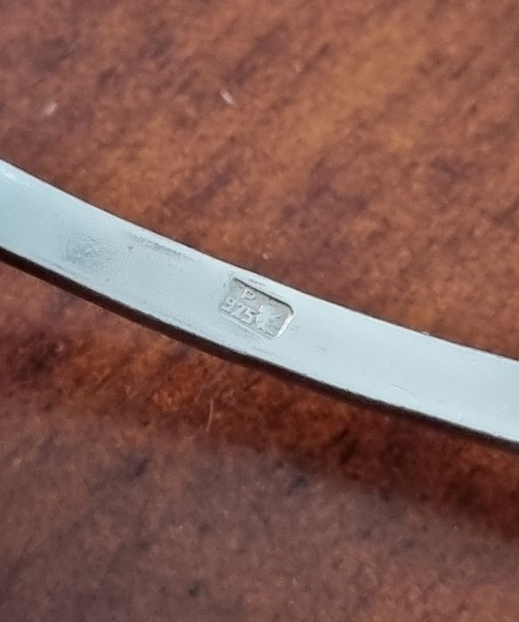 4 srebrne obręcze bransoletka 925