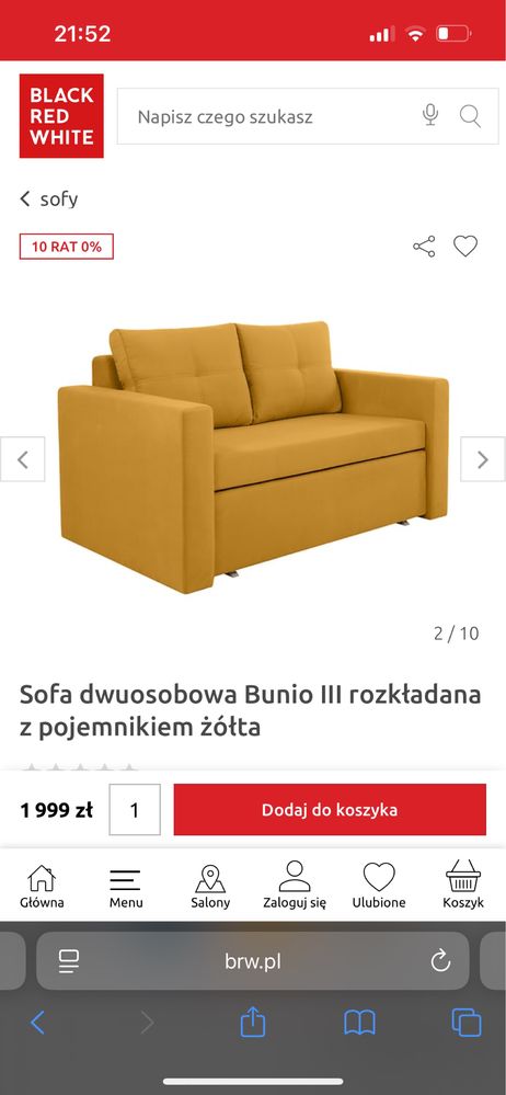 Sofa dwuosobowa Bunio III