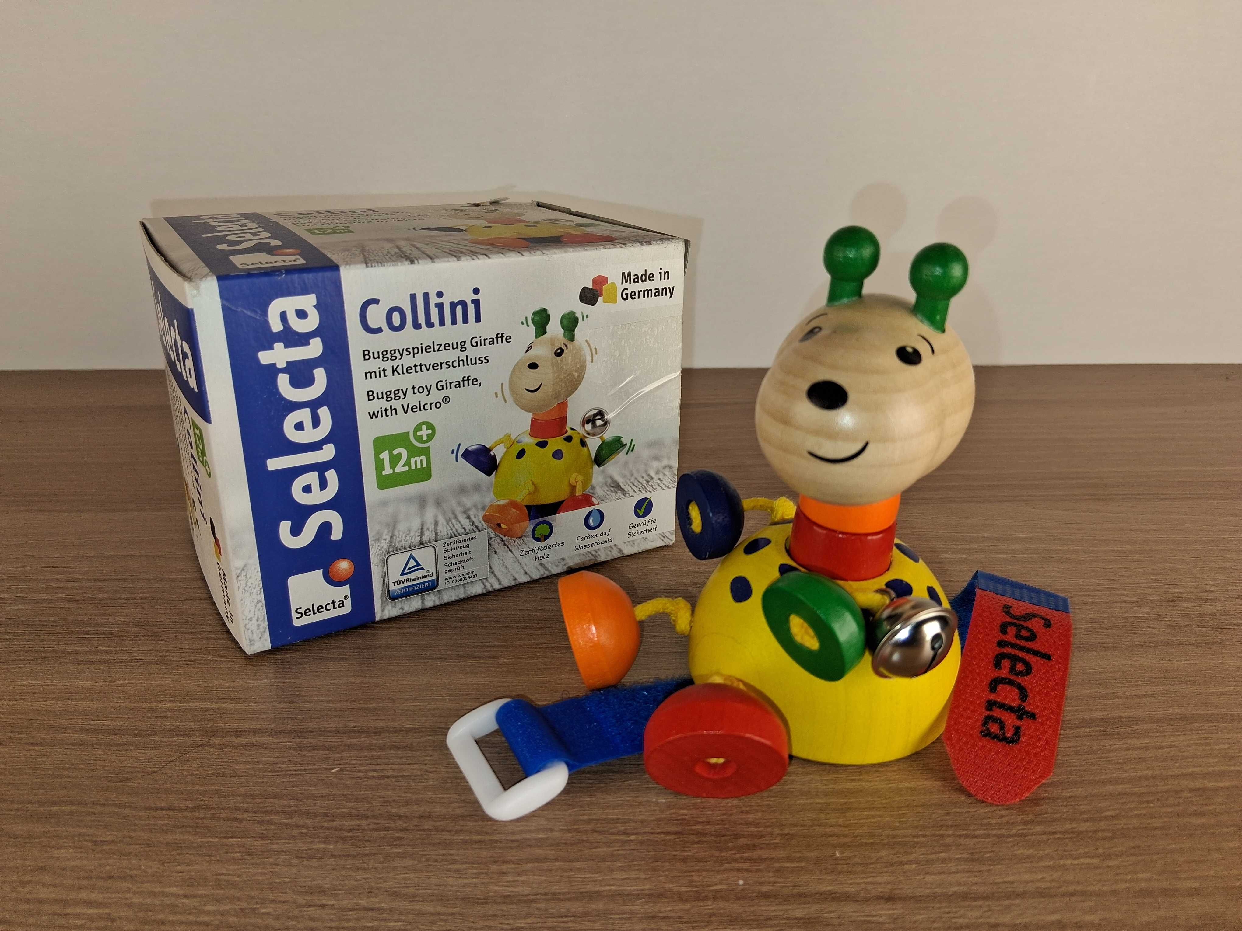 X007 Zabawka Collini Selecta Żyrafa Buggy Toy z Rzepem