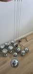 Komplet lamp w stylu metalowa kula