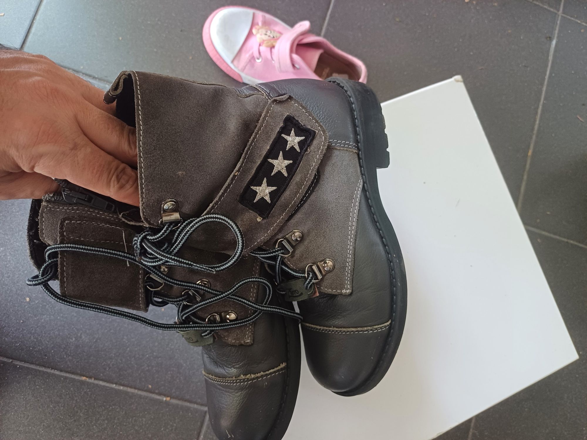 Buty zimowe Zarro skora naturalna r.32
