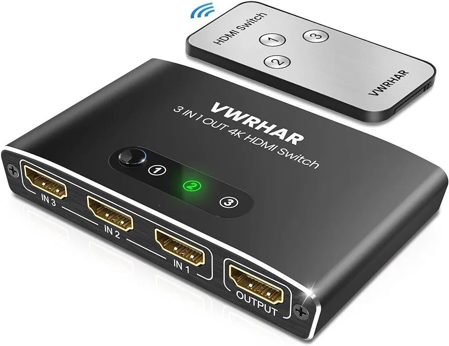 HDMI Switch 3 in 1 Out 4K UHD HDMI Switcher Splitter