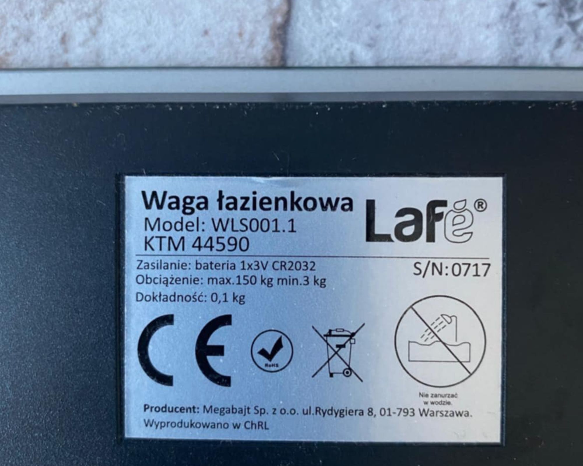 Waga łazienkowa WLS001.1