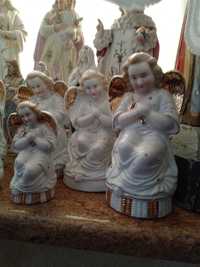Stare anioły porcelanowe unikat