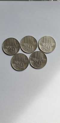 Monety 20zł z 1973r.÷1974÷1976r. Bez znaku mennicy.