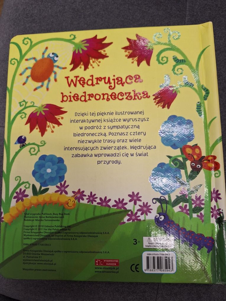 Książeczka Wędrującą biedroneczka biedronka 4 trasy
