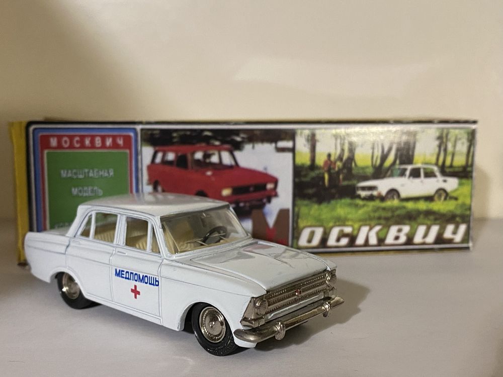 Модель 1:43 ссср Москвич 408 Медпомощь номерной А1