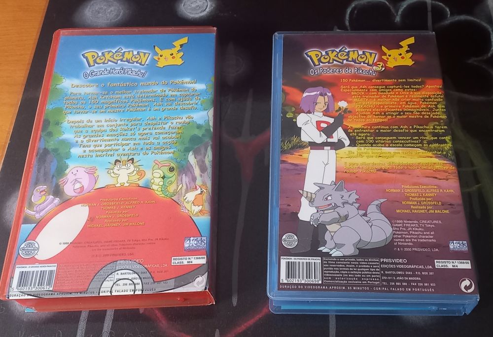 2 VHS da coleção Pokemon